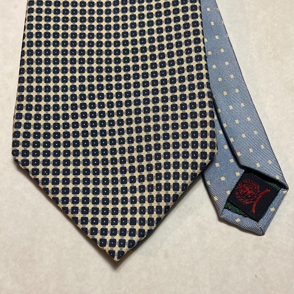 Tommy Hilfiger Silk Necktie 60” Blue/Off-White Men’s - Picture 3 of 9